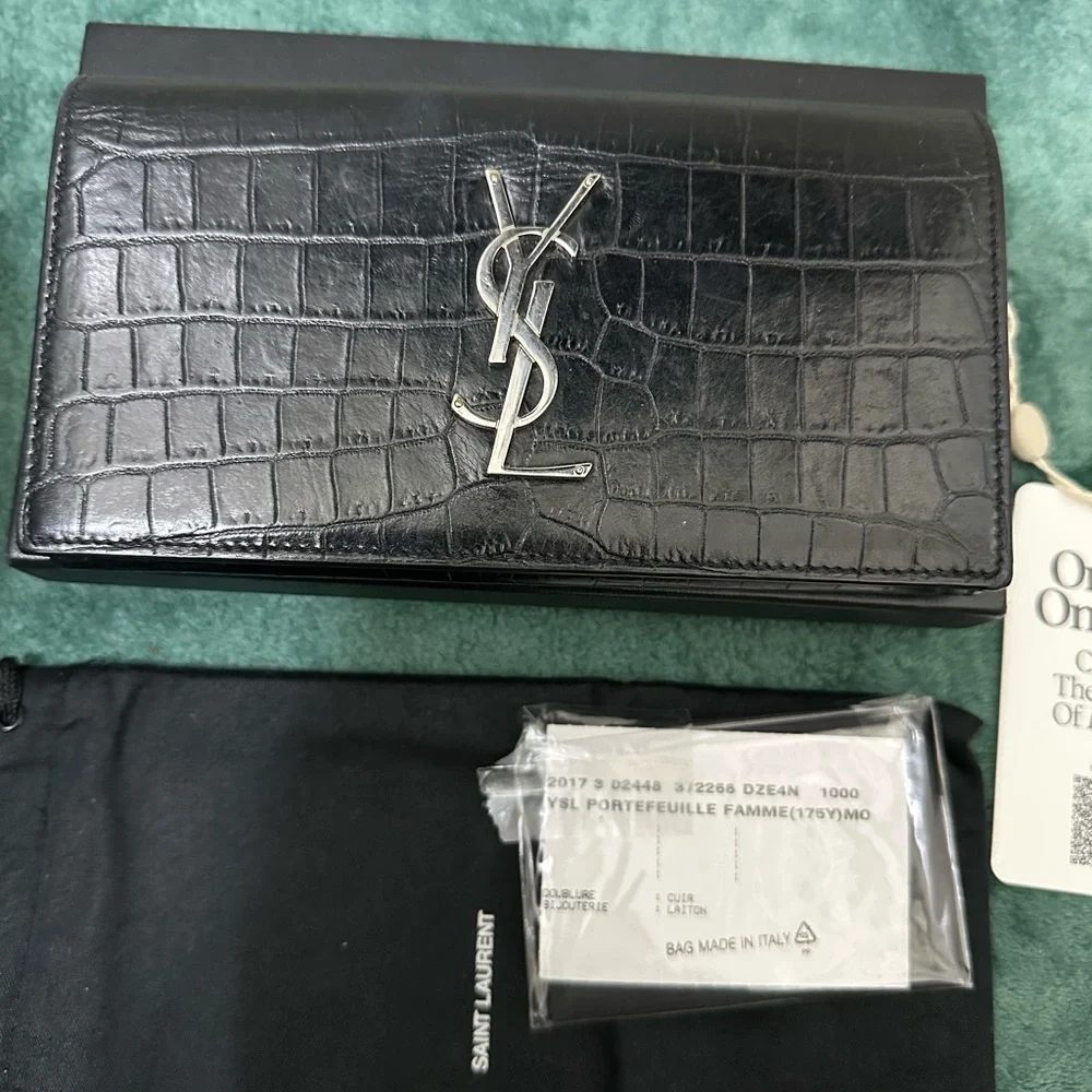 π«π«π«SOLD Ysl crocodile walletπ«π«π« - Picture 2 of 5